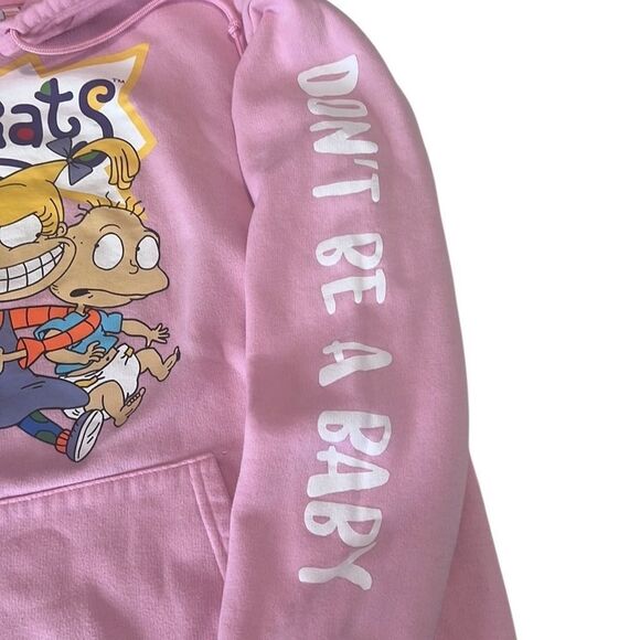 Nickelodeon Rugrats Pink Graphic Long Sleeves Hoodie Sweatshirt Size Medium - Picture 5 of 12